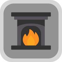 Fireplace Vector Icon Design