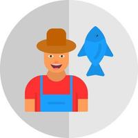 Fisherman Vector Icon Design