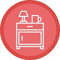 Bedside Table Vector Icon Design