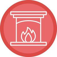 Fireplace Vector Icon Design