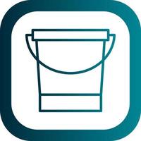 Water Bucket Vector Icon Design