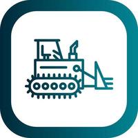 Bulldozer Vector Icon Design