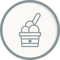 Ice Cream Balls On Cup Vector Icon