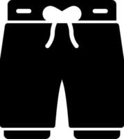 icono de vector de pantalones cortos