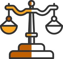 Justice Scale Vector Icon Design