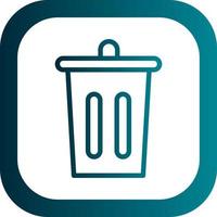 Trash Bin Vector Icon Design