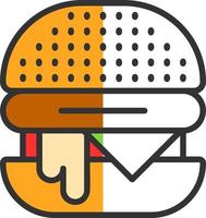 diseño de icono de vector de hamburguesa