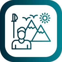 Hiking Vector Icon Design