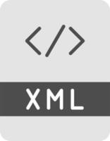 icono de vector de archivo xml