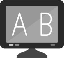 icono de vector de prueba ab