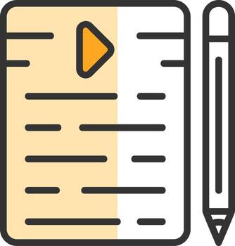 Script Writing Vector Icon Design