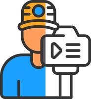Camera Operator Vector Icon Design