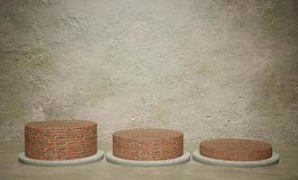3d rendering podium texture background photo