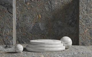 podium display product place with 3d texture background photo