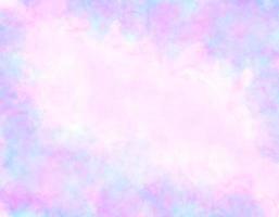 hand painted purple watercolor background with sky and clouds shape photo