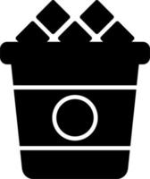 Ice Bucket Vector Icon