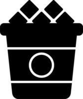 Ice Bucket Vector Icon