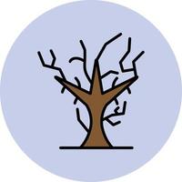 icono de vector de árbol seco