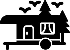 Camping Trailer Vector Icon