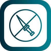 No Weapons Vector Icon Design