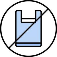 No Plastic Bags Vector Icon