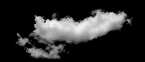 White cloud isolated on black background,Textured smoke,brush effect photo