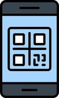 icono de vector de código qr