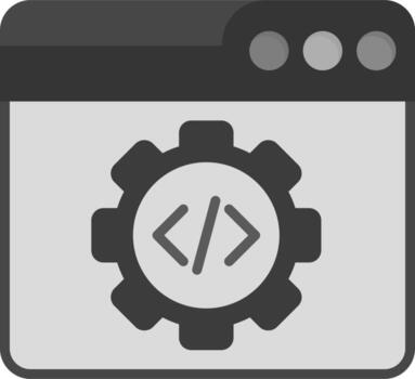 web código mejoramiento vector icono