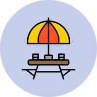 Outdoor Table Vector Icon