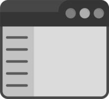 web barra lateral vector icono