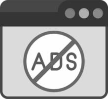 anuncios bloquear vector icono