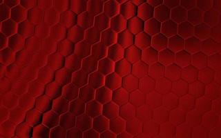 Realistic red honeycomb or hexagonal pattern background. Elegant honeycomb texture. Luxury hexagon pattern. Technology and data background design. photo