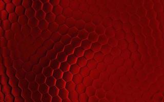 Realistic red honeycomb or hexagonal pattern background. Elegant honeycomb texture. Luxury hexagon pattern. Technology and data background design. photo