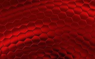 Realistic red honeycomb or hexagonal pattern background. Elegant honeycomb texture. Luxury hexagon pattern. Technology and data background design. photo