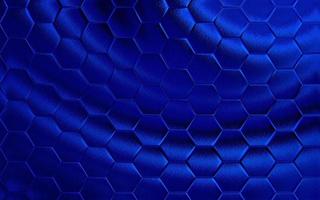 Realistic blue honeycomb or hexagonal pattern background. Elegant honeycomb texture. Luxury hexagon pattern. Technology and data background design. photo