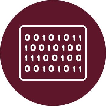 Binary Code Vector Icon