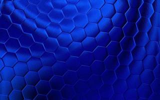 Realistic blue honeycomb or hexagonal pattern background. Elegant honeycomb texture. Luxury hexagon pattern. Technology and data background design. photo