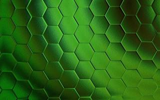 Realistic green honeycomb or hexagonal pattern background. Elegant honeycomb texture. Luxury hexagon pattern. Technology and data background design. photo