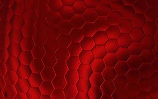 Realistic red honeycomb or hexagonal pattern background. Elegant honeycomb texture. Luxury hexagon pattern. Technology and data background design. photo