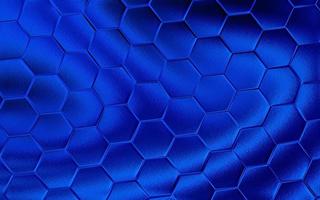 Realistic blue honeycomb or hexagonal pattern background. Elegant honeycomb texture. Luxury hexagon pattern. Technology and data background design. photo