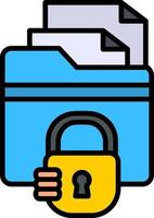 Folder Security Vector Icon