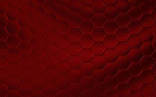 Realistic red honeycomb or hexagonal pattern background. Elegant honeycomb texture. Luxury hexagon pattern. Technology and data background design. photo