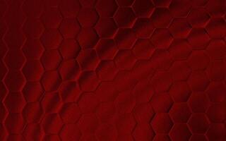 Realistic red honeycomb or hexagonal pattern background. Elegant honeycomb texture. Luxury hexagon pattern. Technology and data background design. photo