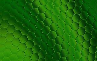 Realistic green honeycomb or hexagonal pattern background. Elegant honeycomb texture. Luxury hexagon pattern. Technology and data background design. photo