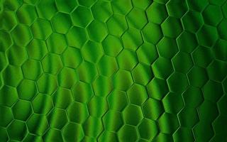 Realistic green honeycomb or hexagonal pattern background. Elegant honeycomb texture. Luxury hexagon pattern. Technology and data background design. photo