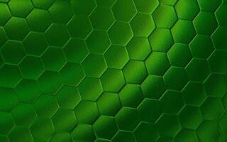 Realistic green honeycomb or hexagonal pattern background. Elegant honeycomb texture. Luxury hexagon pattern. Technology and data background design. photo