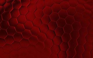 Realistic red honeycomb or hexagonal pattern background. Elegant honeycomb texture. Luxury hexagon pattern. Technology and data background design. photo