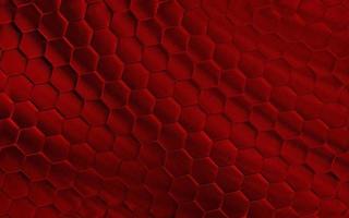 Realistic red honeycomb or hexagonal pattern background. Elegant honeycomb texture. Luxury hexagon pattern. Technology and data background design. photo