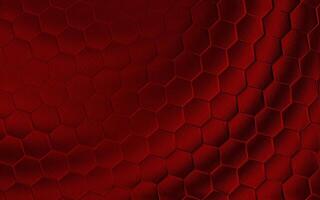 Realistic red honeycomb or hexagonal pattern background. Elegant honeycomb texture. Luxury hexagon pattern. Technology and data background design. photo