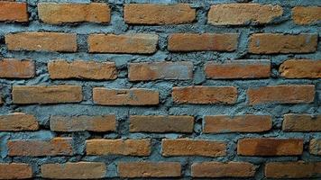 Brick wall with cement and messy arrangement. For backdrops and wallpapers. Empty space. photo